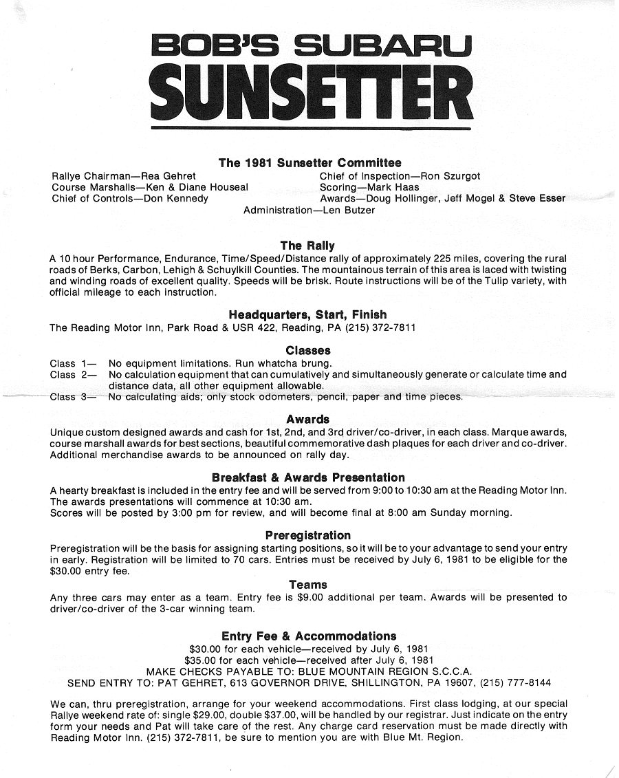 BMR Sunsetter 1981
