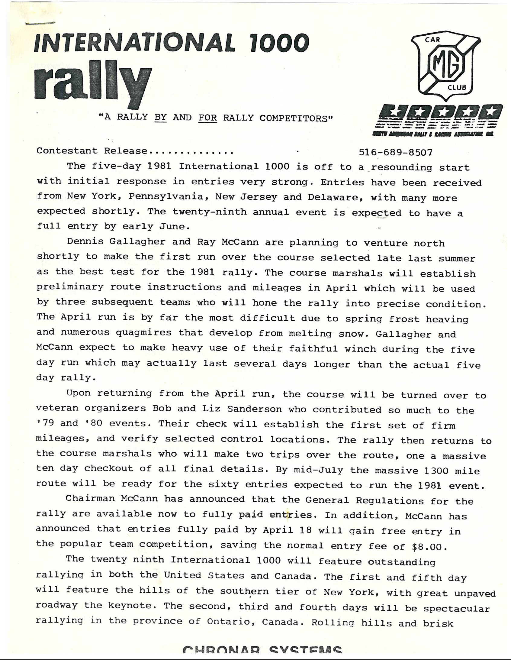 International 1000 Rally 1981