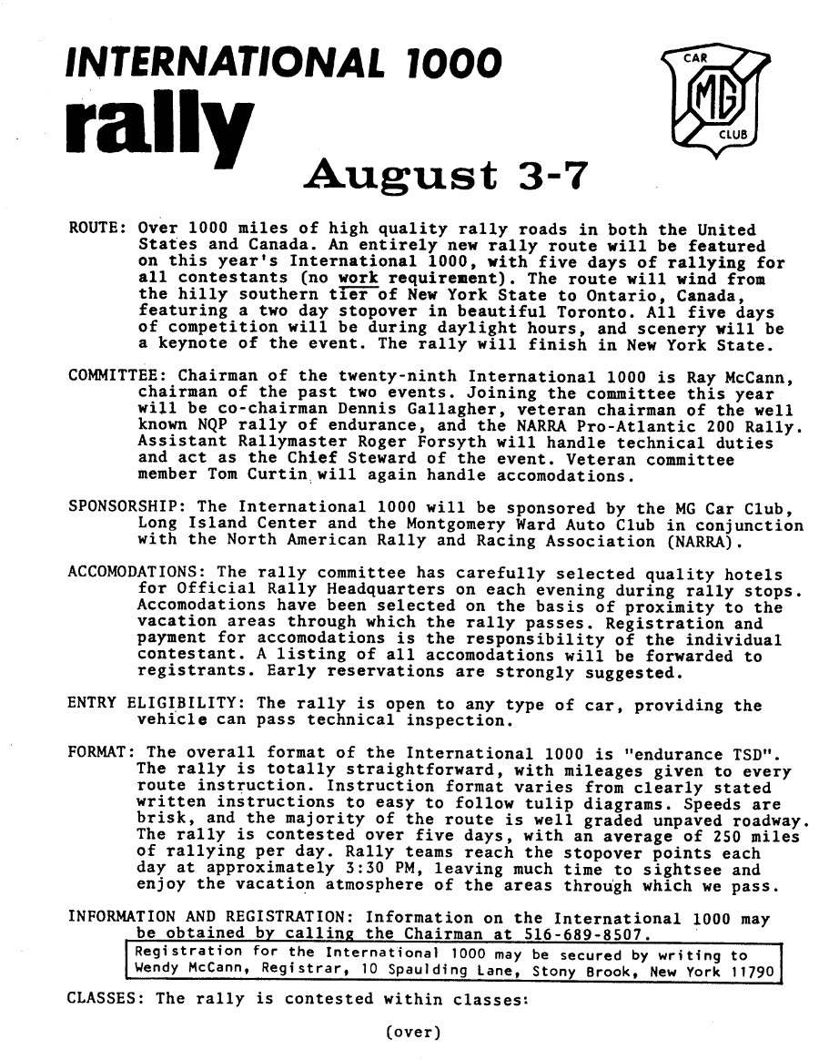 International 1000 Rally 1981