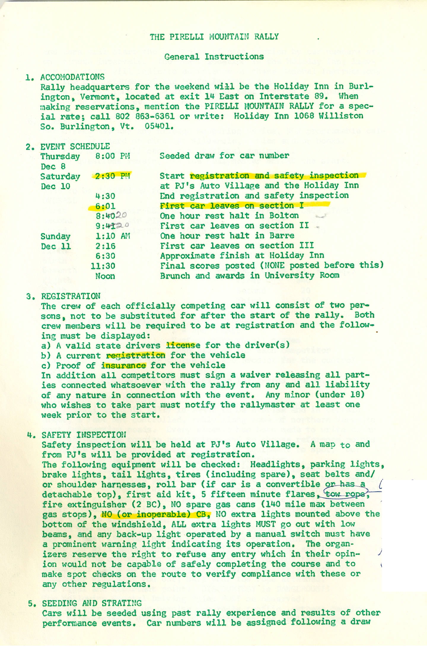 Pirelli Mountian Rally 1977