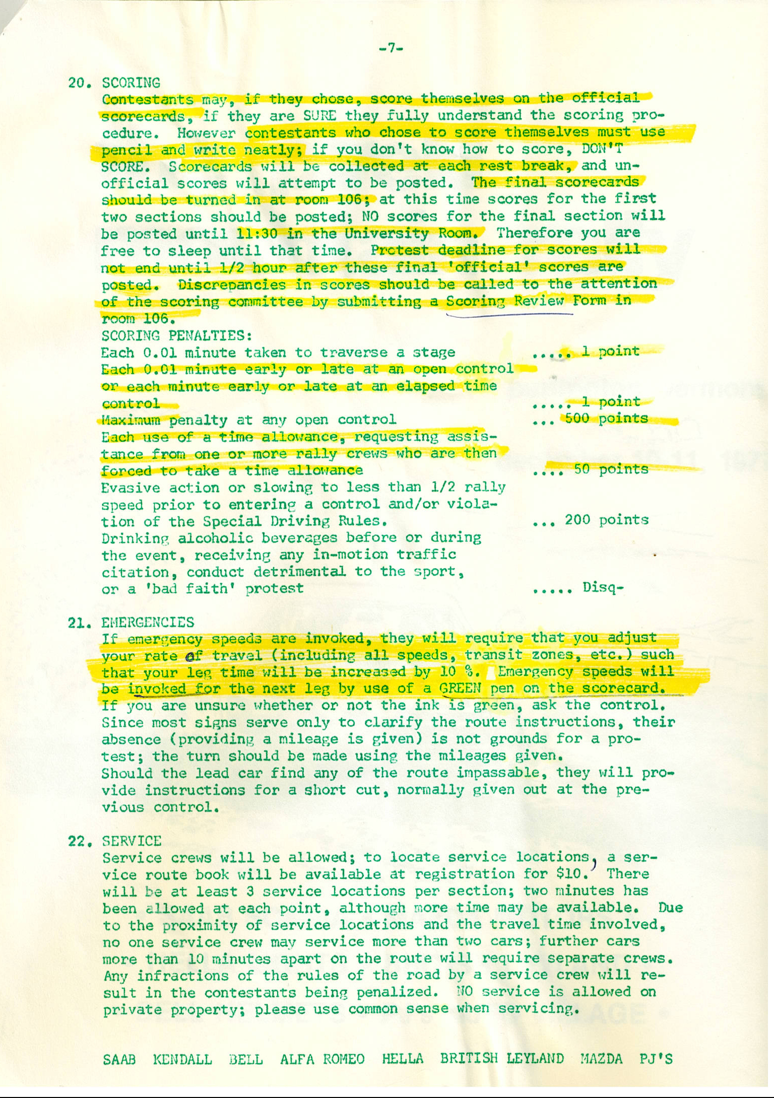 Pirelli Mountian Rally 1977