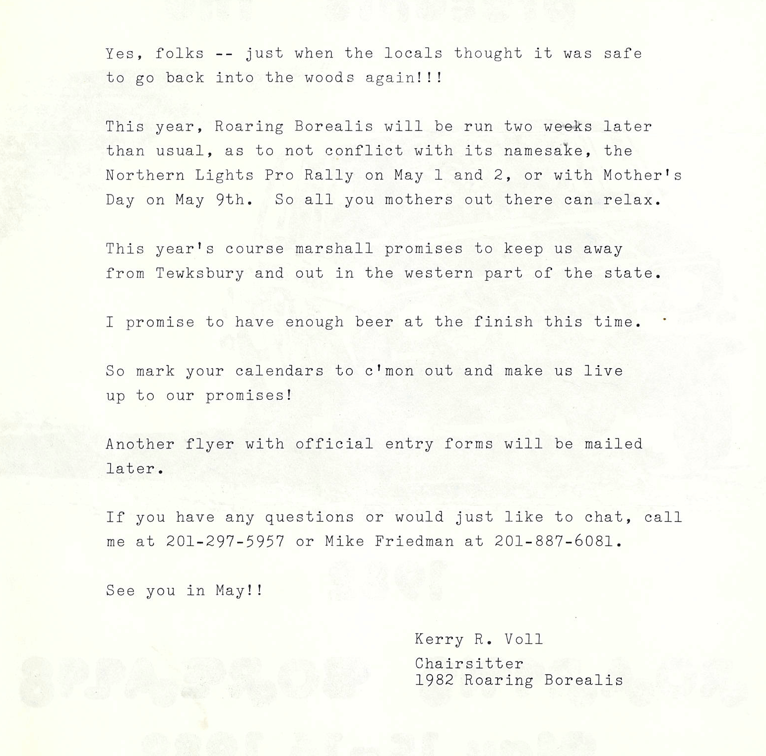 Roaring Borealis 1982