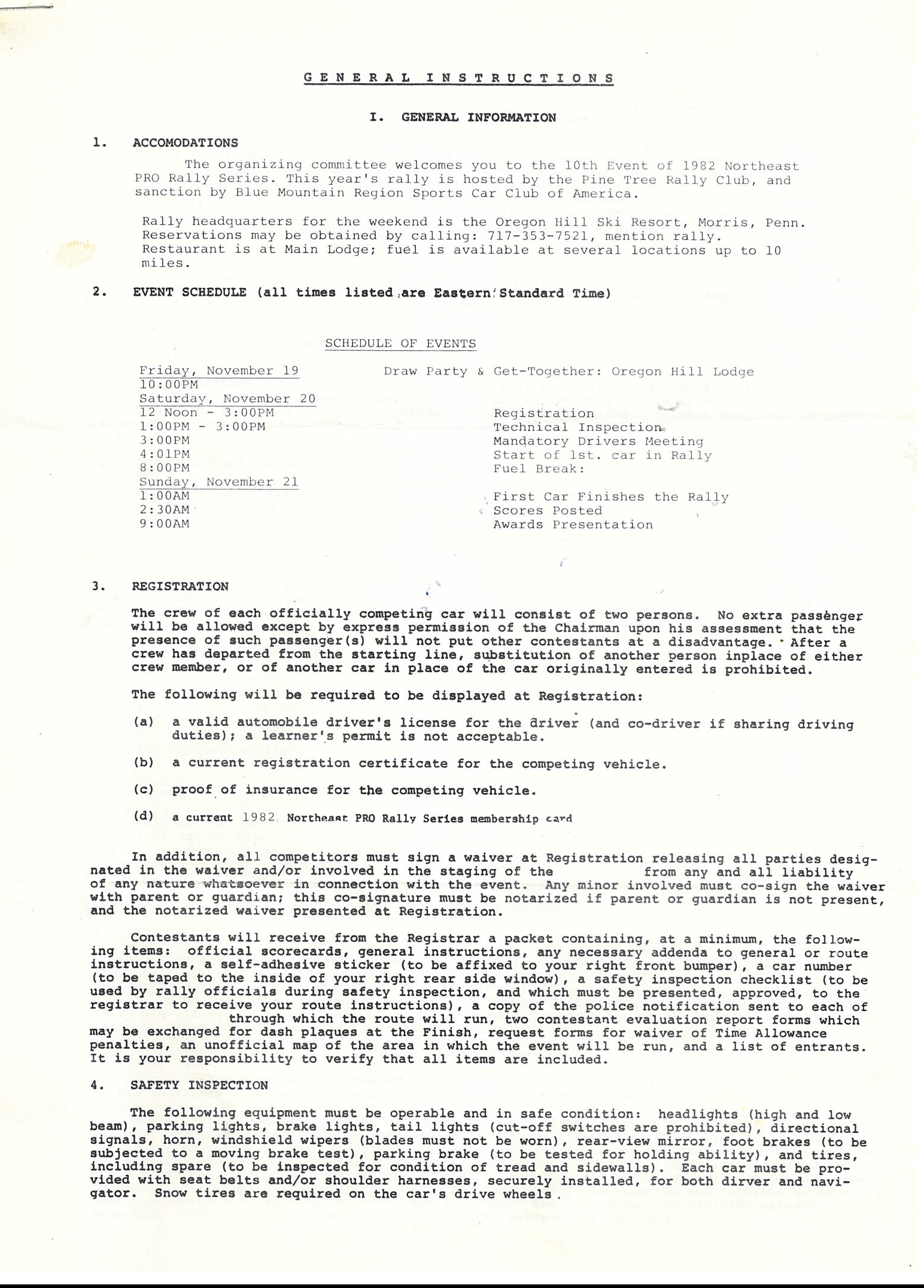 Wellsboro Forest Rally 1982