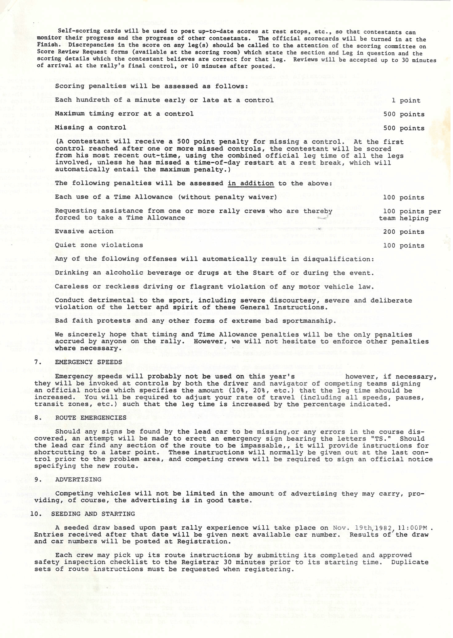 Wellsboro Forest Rally 1982